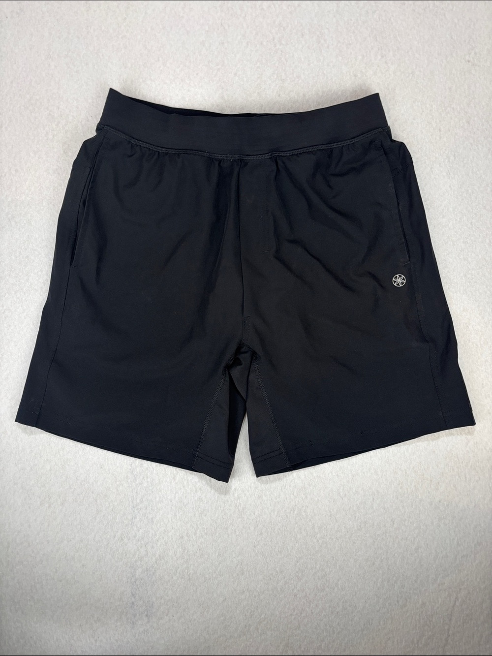 GAIAM Mens Size S Lined Yoga Active Performance Shorts Black 7” Inseam